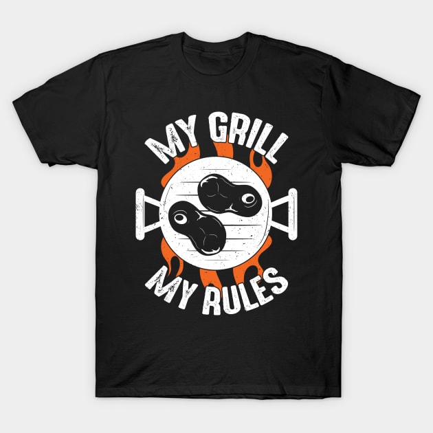 My Grill My Rules BBQ Season Pitmaster Gift T-Shirt by Dolde08